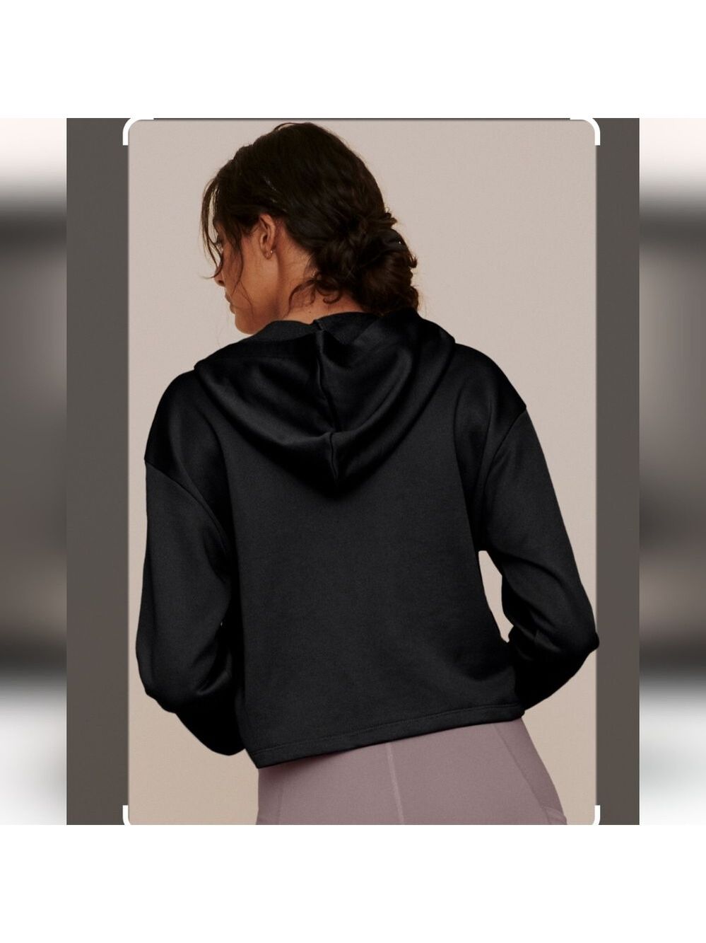 Gymshark Black Cropped Relaxed Hoodie - Picture 2 of 5